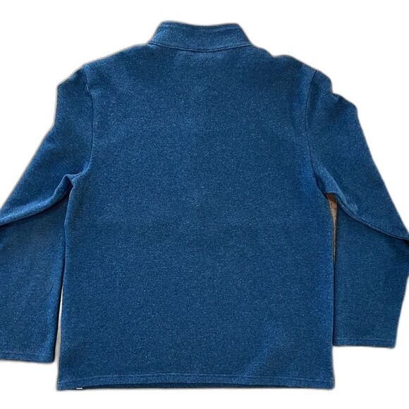 prAna Route Tracker 1/4 Zip Pullover Navy Heather Wool Blend Outdoor Hiking XL - Picture 2 of 5